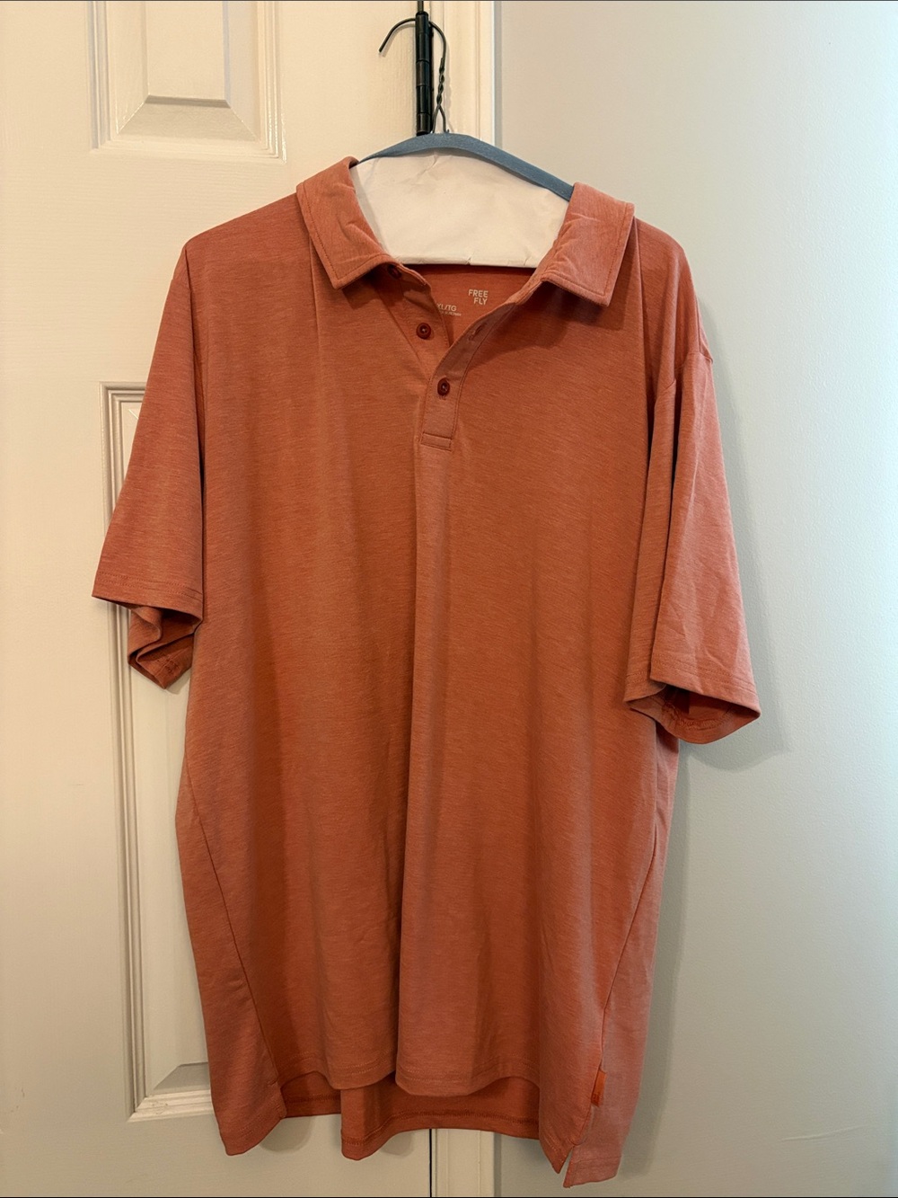 Free Fly Bamboo Flex Polo II Men's in Heather Red Clay